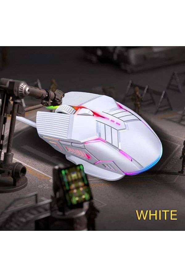 Choice-Gm6 White Gm6 Wired Mouse Rgb Mice Wired Computer Mause Led Backlit Ergonomic Gaming Mouse For Lapto 1