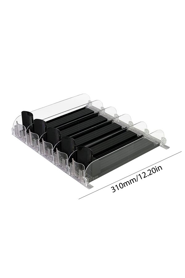 APWIKOGER-Black 310mm 5 sets Canned Beverage Push Rack Drink Organizer Dispenser Spring Push Adjustable Width 1