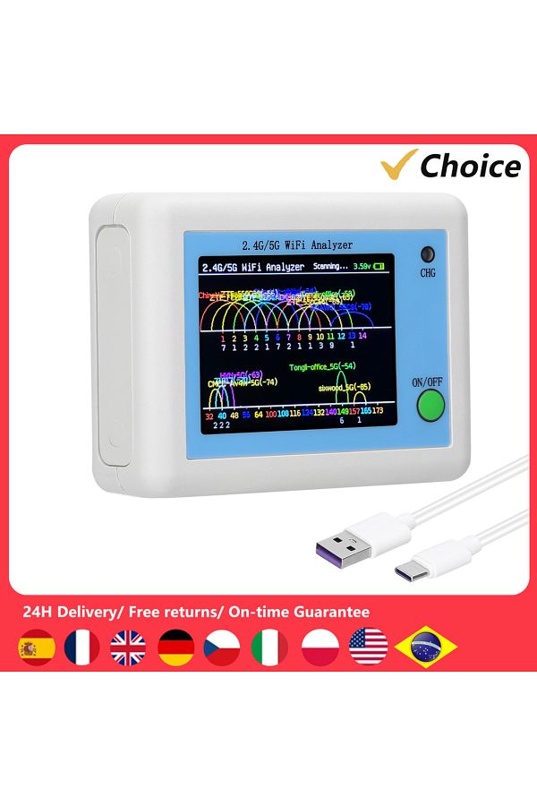 meterk-WIFI Signal Scanner 2.4G/5G WIFI Signal Usage Analyzer Router Management Assistant with 2.4inch C... 1