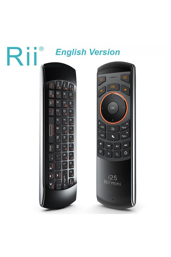 Choice-English Keyboard Rii i25 2.4G Mini Wirless Air Mouse Keyboard With IR Remote Control PC Teclado For 1