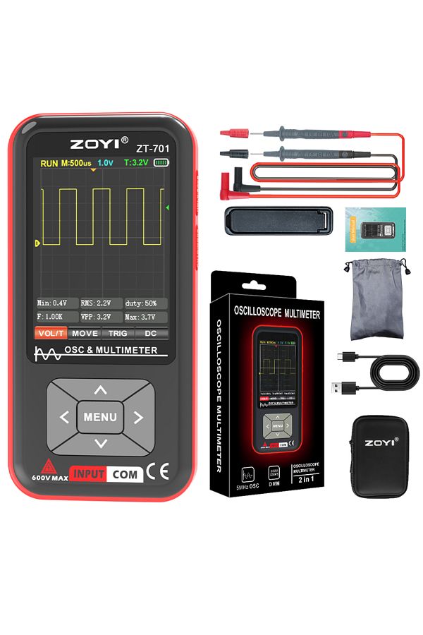 Choice-ZT-701-1 ZOYI Handheld Burn-Proof Digital Oscilloscope Multimeter 2-in-1 High Precision Color Large 1