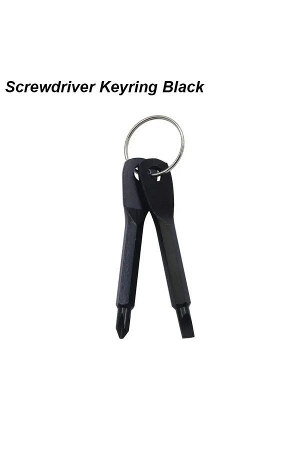 Choice-Black Portable Screwdriver Multifunctional Tool One-word&cross Dual-purpose Screwdriver with Key Buc 1