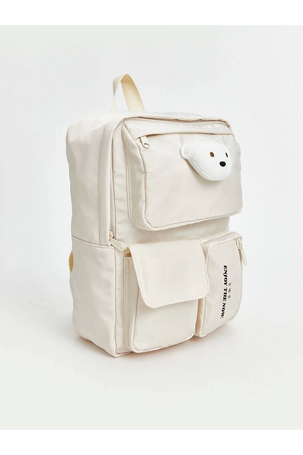 LC Waikiki-Lcw Accessories Bej Multi-Compartment Girl's Backpack 1