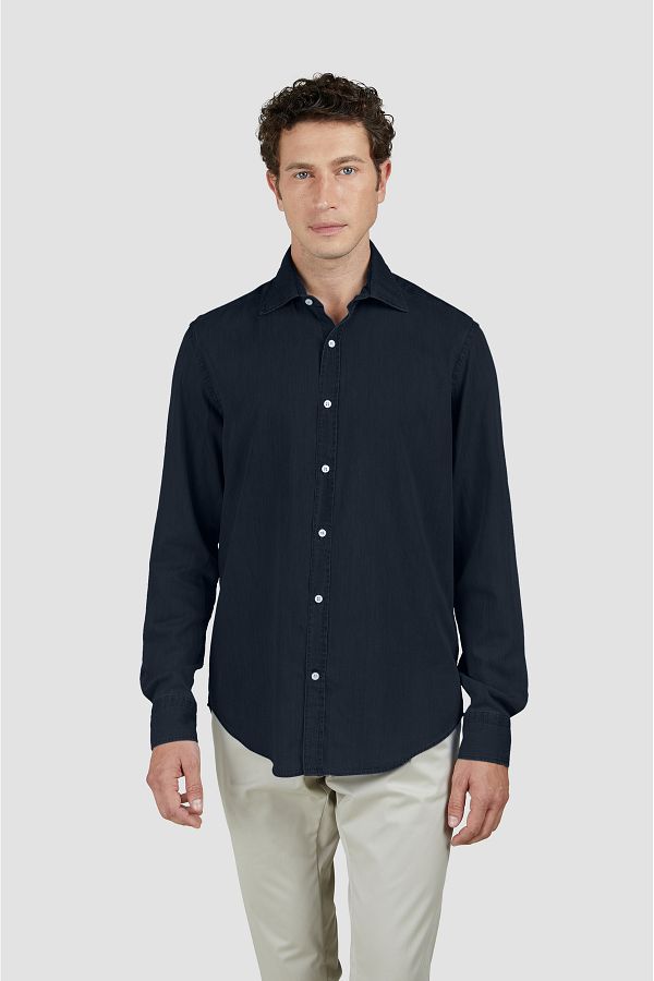 PAUL&SHARK-Men's Regular Fit 100% Cotton Green Navy Blue Shirt 25413160 Cf-J03 1