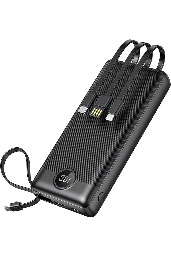 erorex-Power Bank With Built In Cables 20000Mah Usb C 22.5W Fast Charging Portable Charger 4 Output 2 1