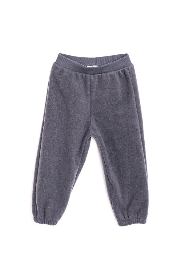 ebebek Hello Baby HelloBaby Erkek Bebek Basic Pantolon Polar Ribanalı Paça Koyu Gri