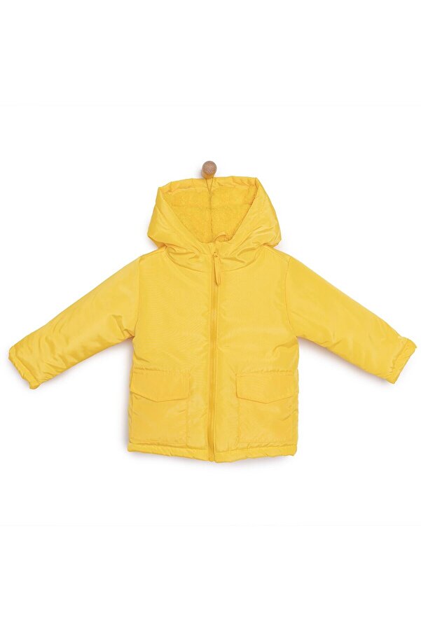 ebebek Hello Baby HelloBaby Erkek Bebek Kapüşonlu Mont Micro Kumaş Fermuarlı Non-Basic Hakim Yaka Uzun Kol