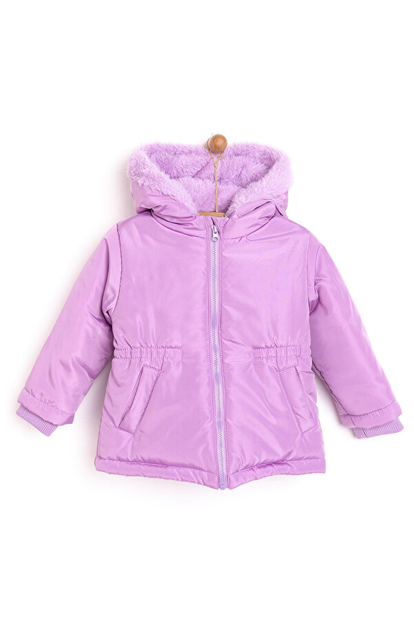 ebebek Hello Baby HelloBaby Kız Bebek Kapüşonlu Mont Micro Kumaş Fermuarlı Non-Basic Hakim Yaka Uzun Kol