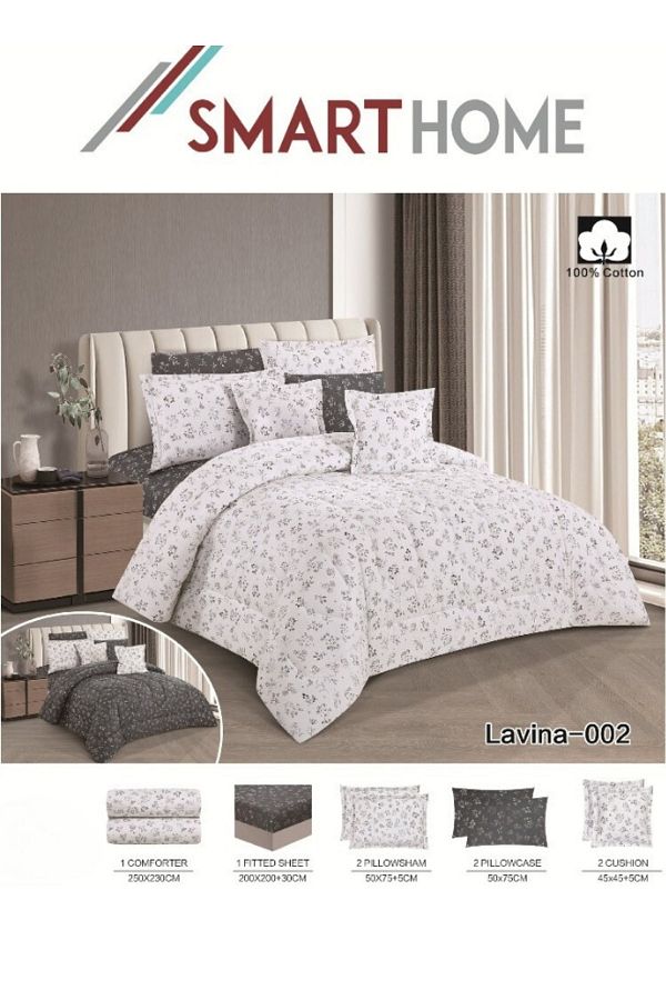 smart home-Double-Sided Comforter Set 8-Piece Bedspread 8-Piece Comforter 100% Cotton Comforter Size 250x230 cm 1