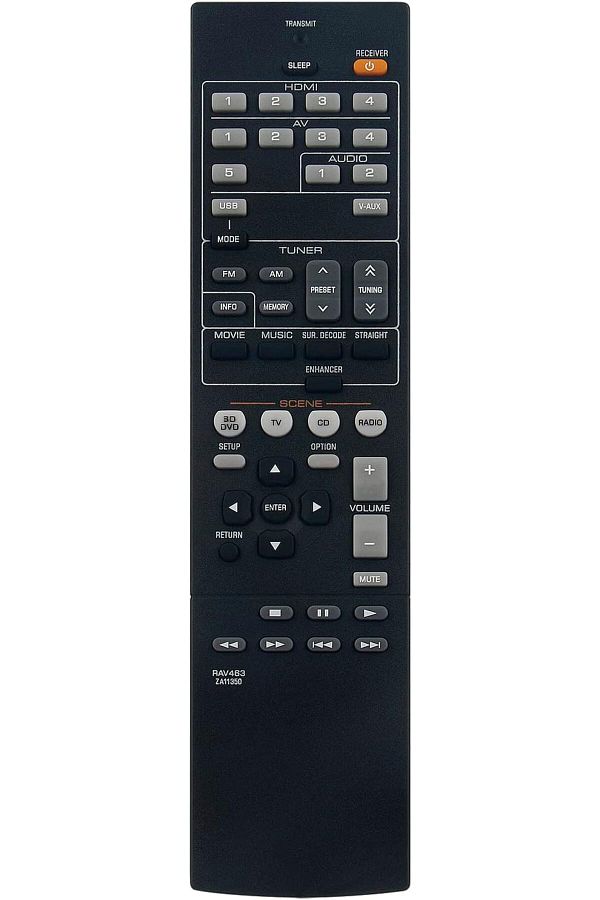 erorex-Replaced Rav491 Zf30320 Remote Control Compatible Withyamaha Home Audio Receiver Rx V375F Rx V375H 1