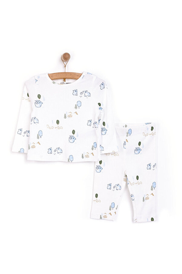 ebebek Hello Baby HelloBaby Koala Desenli Bisiklet Yaka Kaşkorse Pijama Takımı