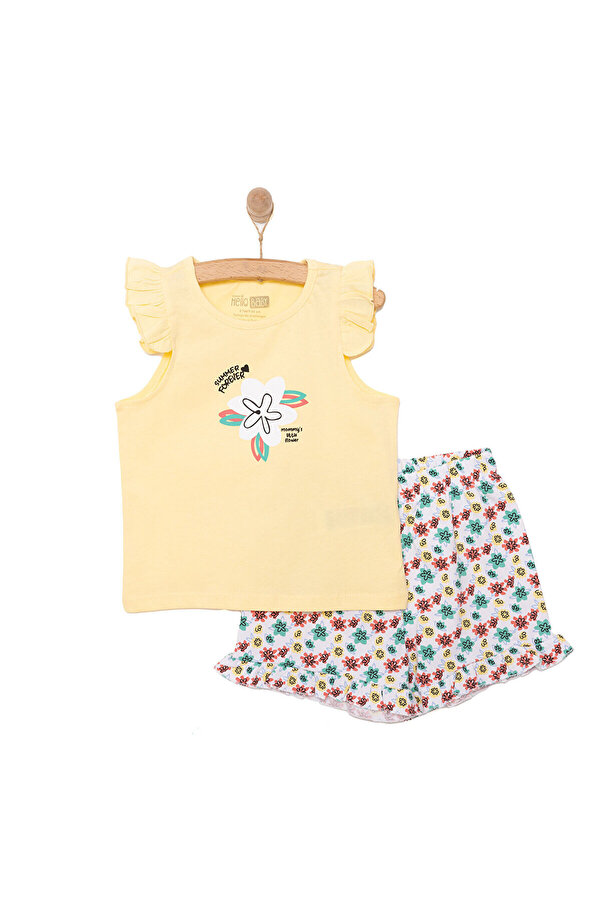 ebebek Hello Baby HelloBaby Basic Kız Yaz Çiçekleri Baskılı Atlet-Şort Kız Bebek