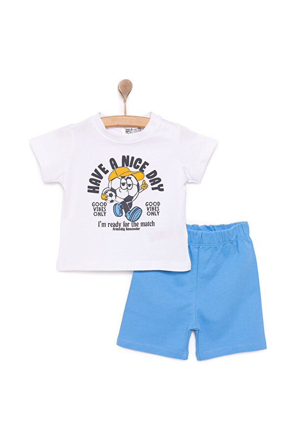 ebebek Hello Baby HelloBaby Basic Erkek Futboll Baskılı Şortlu Takım Erkek Bebek