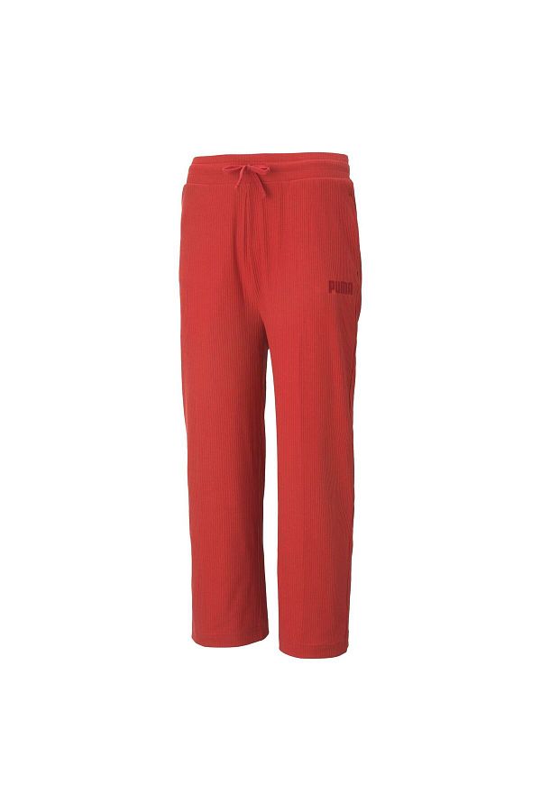 Puma-PUMA women's track pants MODERN BASICS RIBBED WIDE PANTS - 58593822 1