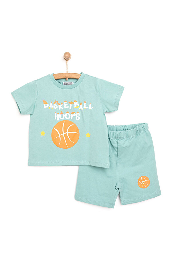 ebebek Hello Baby HelloBaby Basic Erkek Basketbol Baskılı Şortlu Takım Erkek Bebek