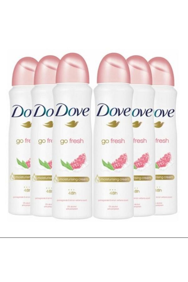 Dove-GO FRESH POMEGRANATE & LEMON DEODORANT SPRAY 150 ML X 6 1