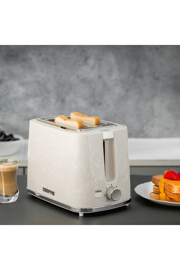 Geepas-Bread Toaster 2 Slice Slot| 7 Adjustable Browning Control and Removable Crumb Tray, Cancel Button| 1