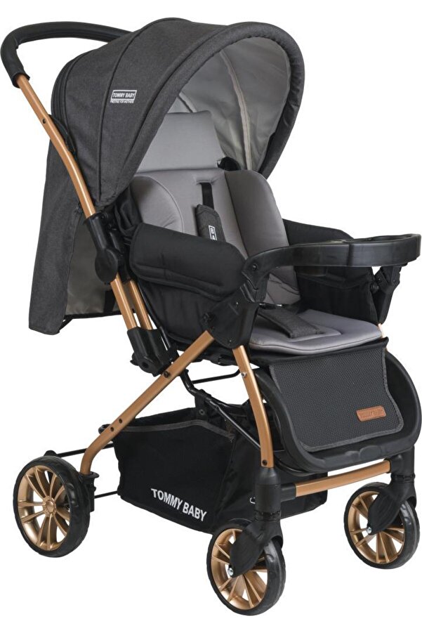 Tommybaby TB-980 Gold Çift Yönlü Bebek Arabası Puset