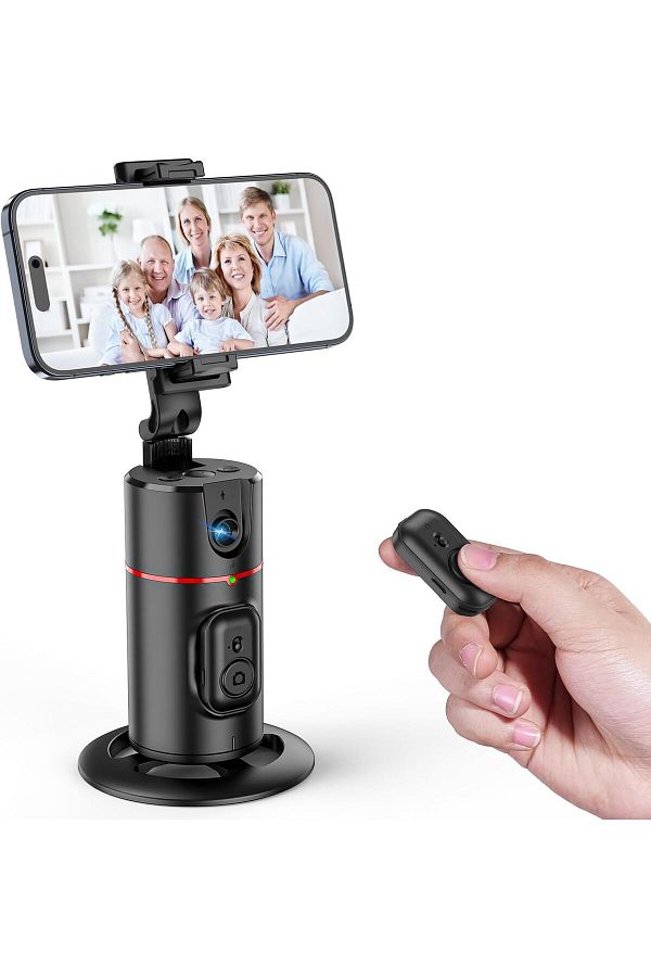AWH-Auto Face Tracking Tripod, 360° Rotating Phone Holder, Remote & Gesture Control for Vlogs 1