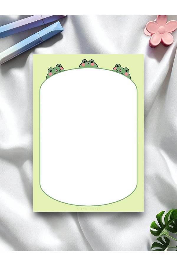 Mirya Notes-A5 Frog Patterned Notepad - Notepad 1