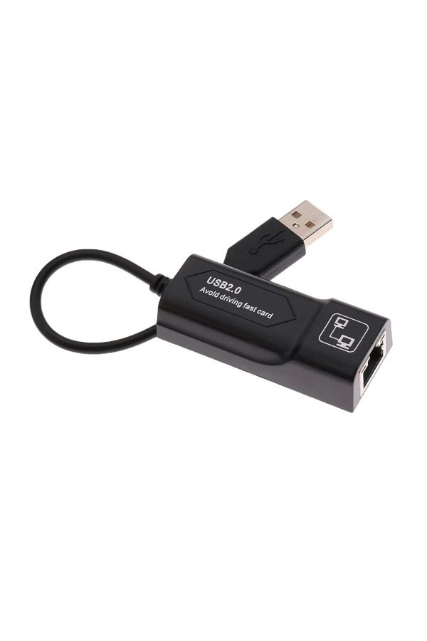 Choice-Black Usb2.0 To Rj45 Network Cable Adapter 100mbps Wired Network Card External Drive Free Network Ca 1