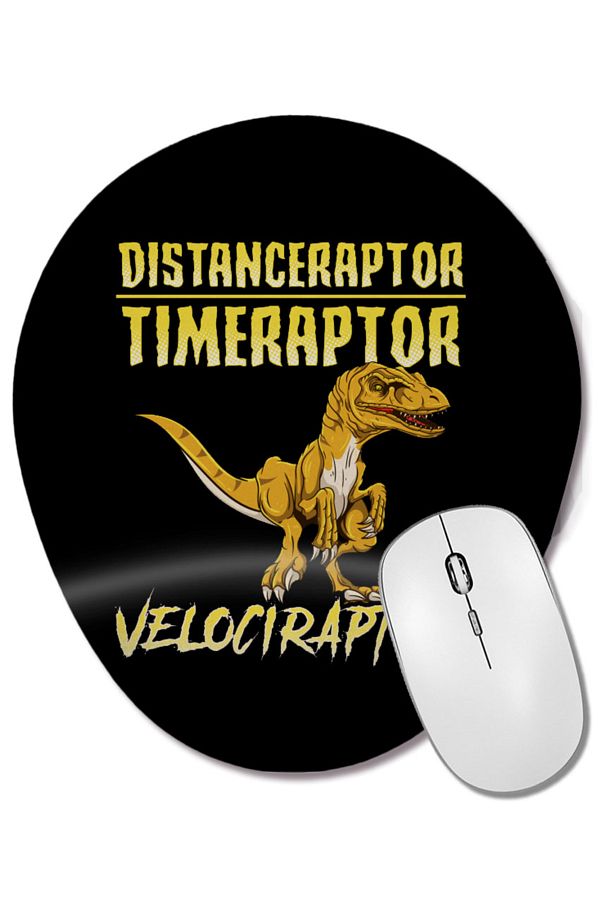 BASKI DÜNYASI-Distanceraptor Timeraptor Velociraptor Puncture Wrist Support Oval Mouse Pad 1
