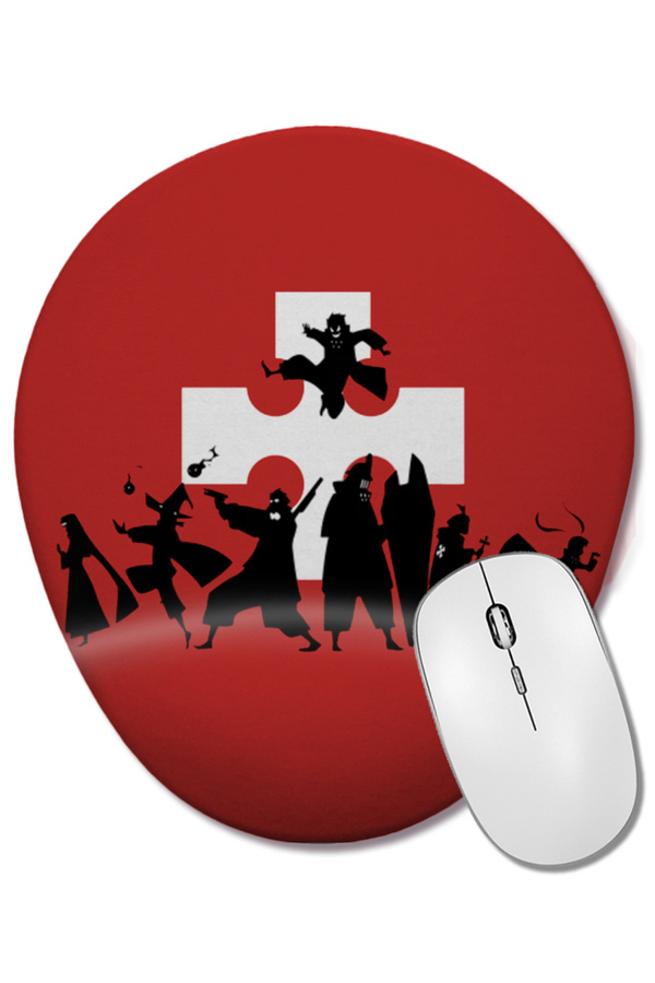 BASKI DÜNYASI-Fire Force Oval Mouse Pad with Wrist Support 1