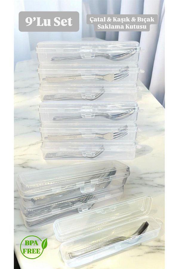 Bayev-Multix 9-Piece Cutlery Set Storage Box Set Dowry Organizer Organizer Storage Container 1