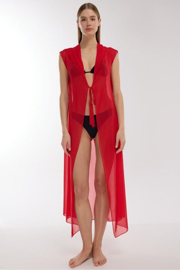 AYYILDIZ-3861 Red Beach Dress 1