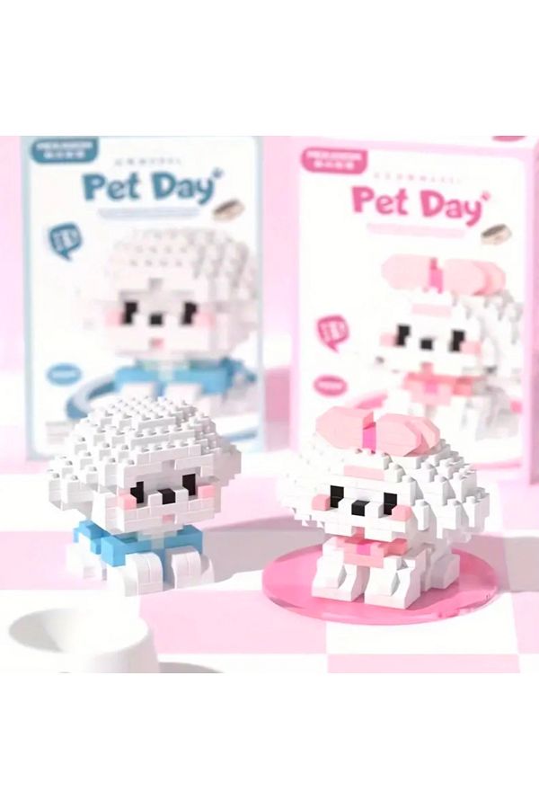 purple dragon-Bichon Frise and Maltese Maltese Dog Bricks Set, Includes Tiny Building Blocks, Building Blocks 1