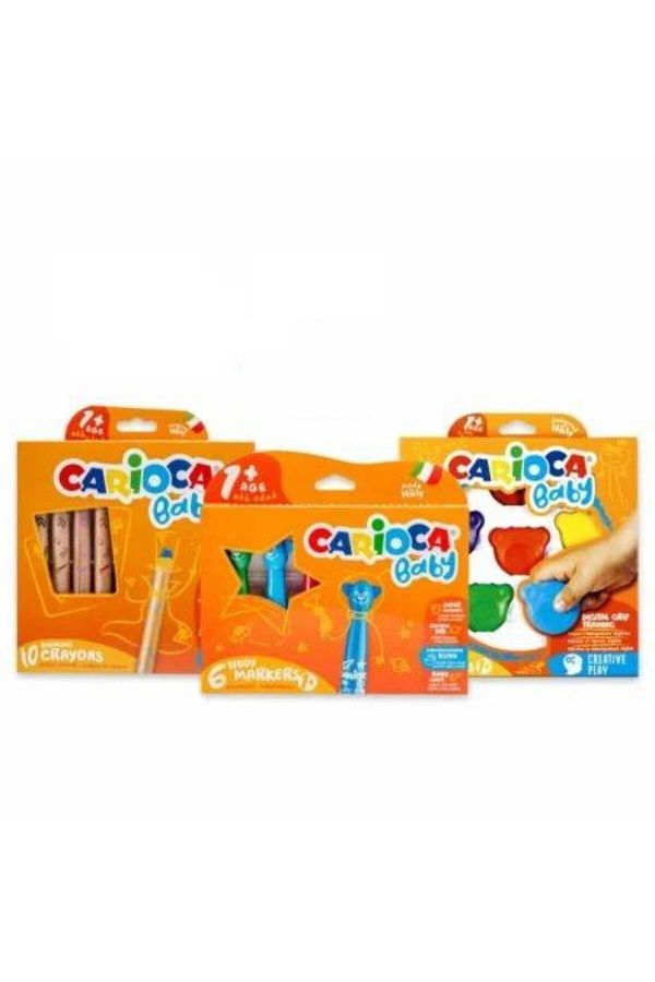 CARIOCA-Pachet Carioci + Creioane Colorate Bebelusi, Carioca Baby pentru copii 1 an + 1