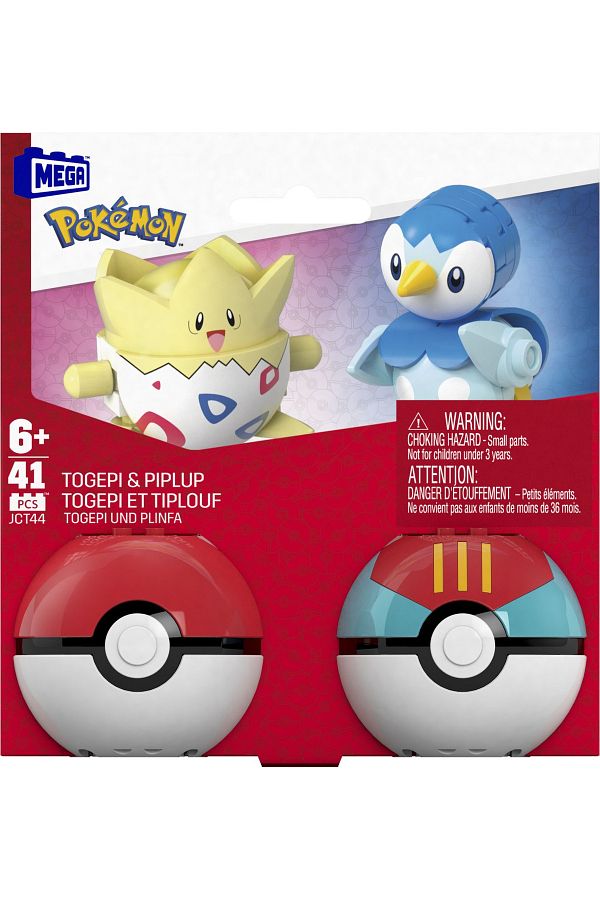 mattel-Pokemon Mega Set Two Balls Togepi And Piplup 41 Pieces 1