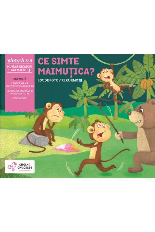 Chalk and Chuckles-Matching Game - What Does the Monkey Feel? 1