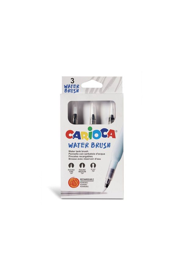 CARIOCA-Brush With Water Reservoir, Set of 3, Tips of Different Widths 1