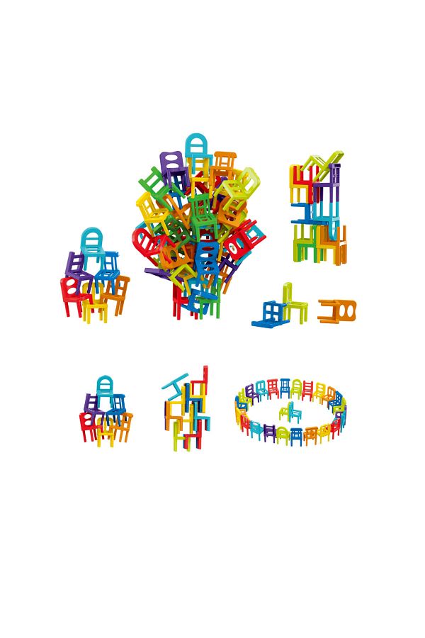 Bufnitel-Joc de constructie STEAM - Scaune colorate (72 piese) 1