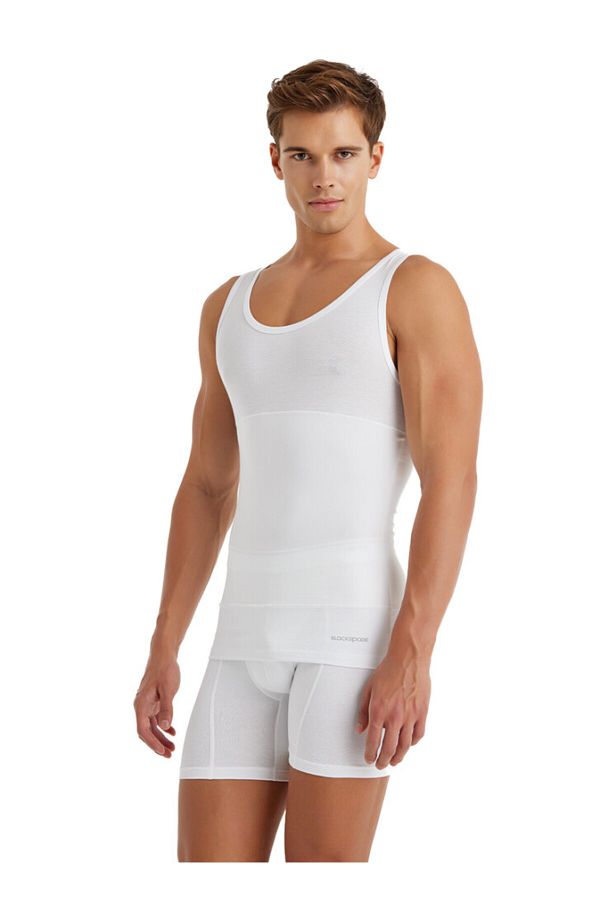 Blackspade-9209 Model White Corset Atlet pentru bărbați 1