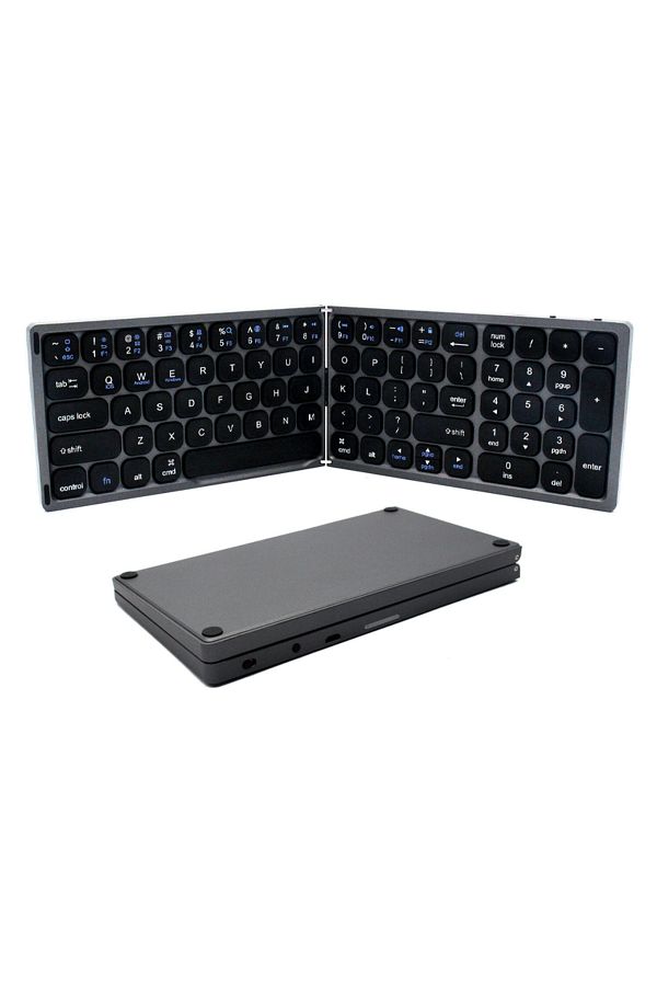 Choice-Spain Dual Foldale Foldable Bluetooth Keyboard With Numeric Keypad Full Size Wireless Folding Keyboa 1