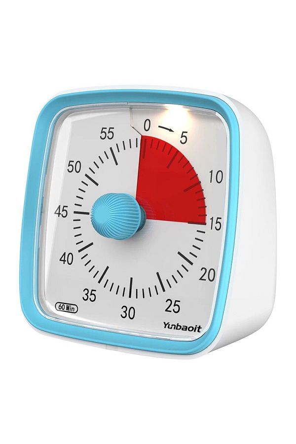 Choice-Vt03-blue Red Yunbaoit Visual Timer With Night Light, 60-minute Countdown Timer For Kids And Adults, 1