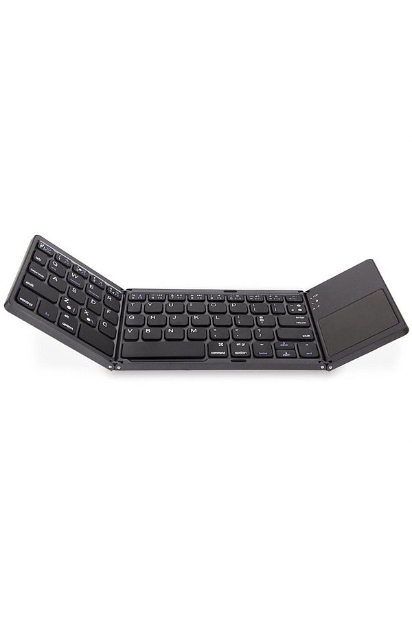 Choice-Grey B033 Mini Wireless Keyboard Bluetooth Touchpad Portable Magnetic Triple Folding Keyboard for Wi 1