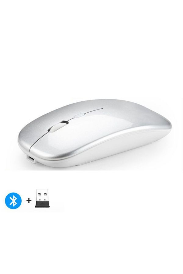 congdi-Sliver Wireless Mouse Bluetooth--compatible Rgb Rechargeable Mouses Wireless Computer Silent Mice Le 1