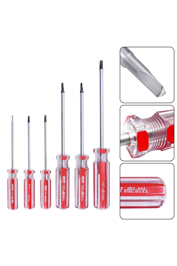 Choice-A 6pcs Triangle Screwdriver Triangle Drive Head TA1.8 TA2.0 TA2.3 TA2.7 TA3.0 TA4.2 Screw Removal R. 1