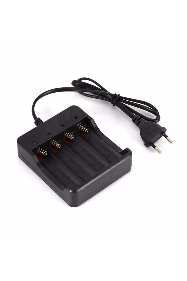 PKCAR-eu plug EU Plug Li-ion Battery Charger DC 4.2V 1.2A Output 4 Slots For 18650 Rechargeable Lithium Ba 1