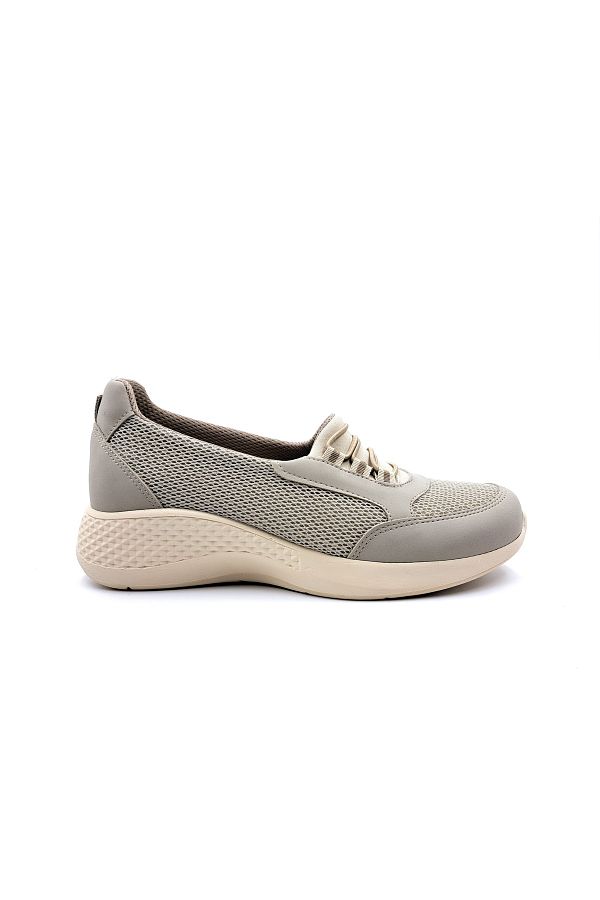 KİNG PAOLO-Pantofi casual de damă, bej, textil, cu talpă anatomică Krakers 1