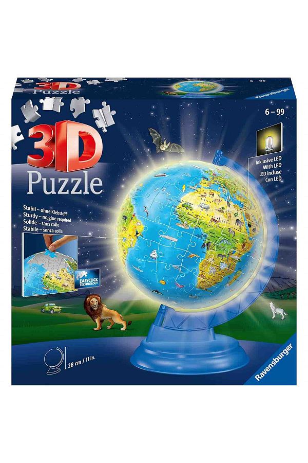 RAVENSBURGER-Puzzle 3D Luminos Glob Pamantesc, 180 Piese 1