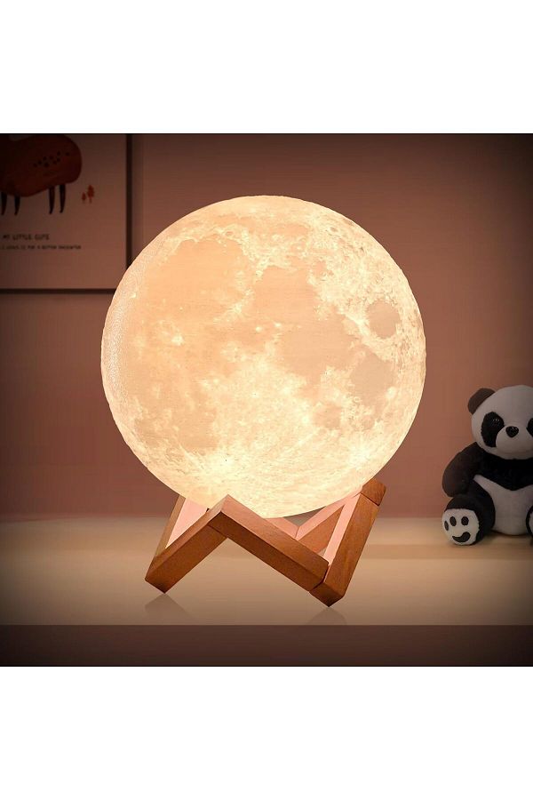 AWH-Moon Lamp –  3D Printed LED Moon Light, 16 Colors, Remote & Touch Control, USB Rechargeable 1
