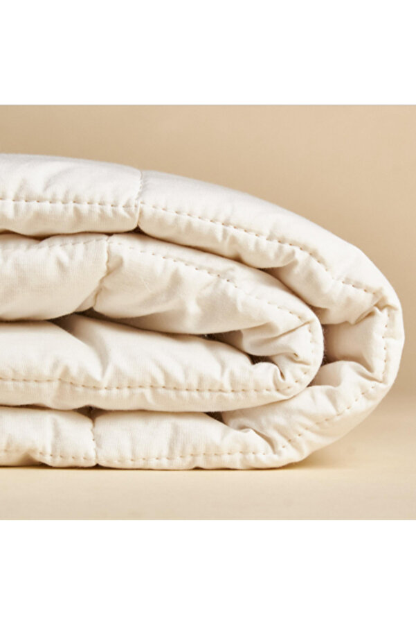 Linnda Home Doğal Yün Bebek Yorganı + Doğal Boncuk Yün Yastık Baby Wool