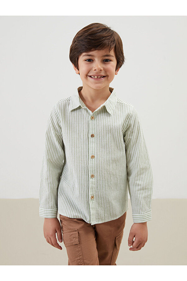 LC Waikiki Uzun Kollu Çizgili Erkek Bebek Gömlek