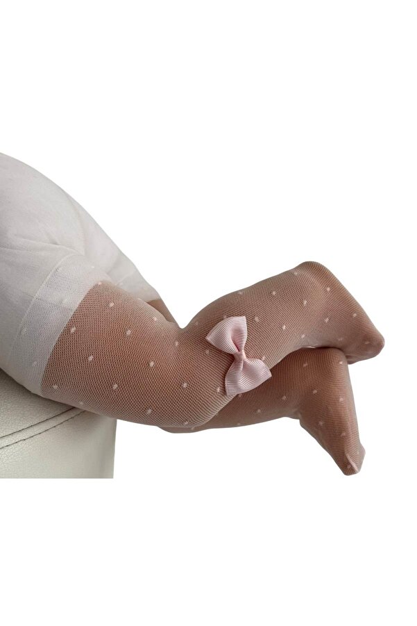 Daymod Azra Bebe Fiyonklu Külotlu Çorap Pembe