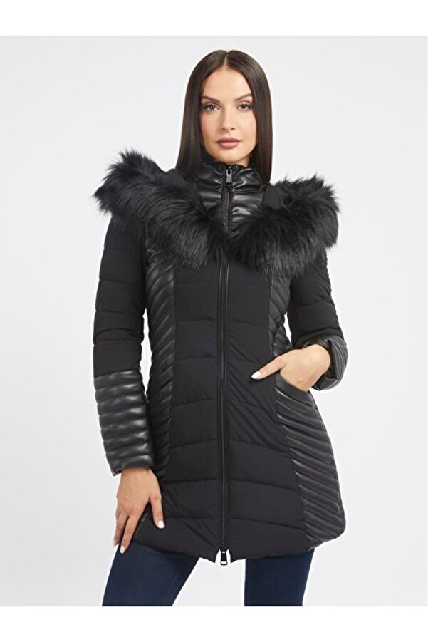 Fur Guess New Oxana Women's Down Jacket Guess New Oxana Guess Top