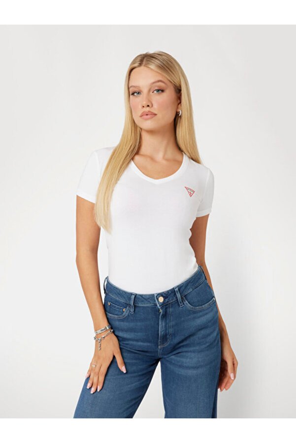 Guess Mini Triangle Women's Slim Fit T-Shirt